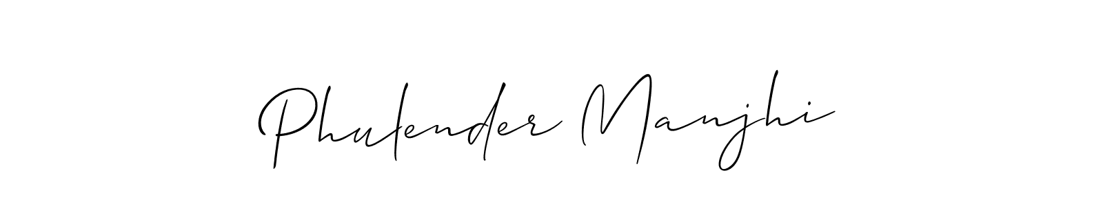 Best and Professional Signature Style for Phulender Manjhi. Allison_Script Best Signature Style Collection. Phulender Manjhi signature style 2 images and pictures png