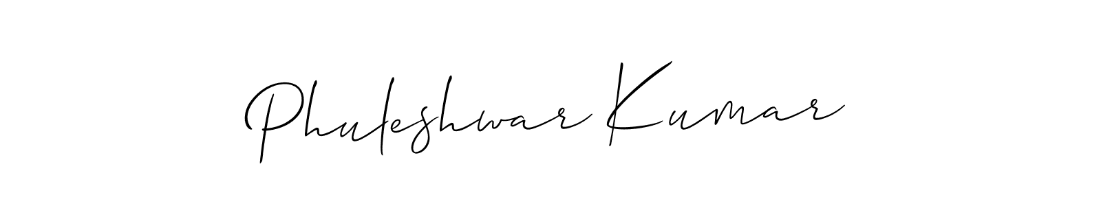 Design your own signature with our free online signature maker. With this signature software, you can create a handwritten (Allison_Script) signature for name Phuleshwar Kumar. Phuleshwar Kumar signature style 2 images and pictures png