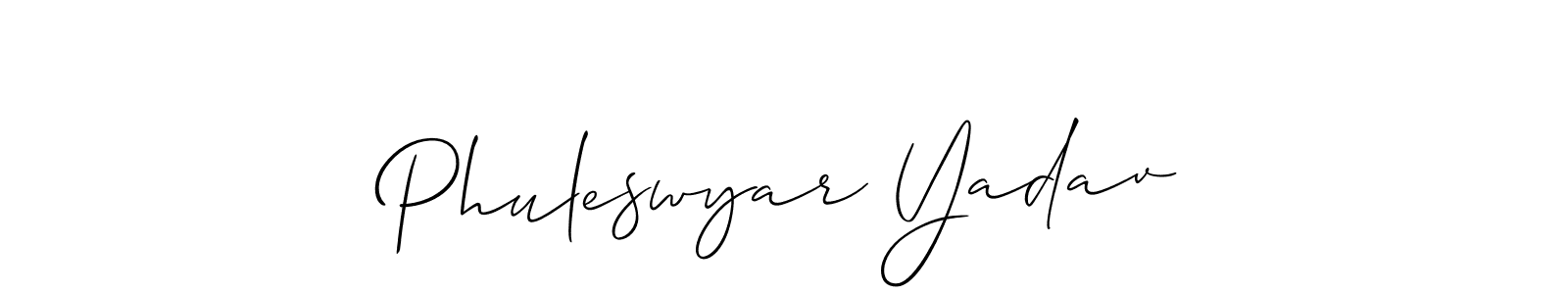 Check out images of Autograph of Phuleswyar Yadav name. Actor Phuleswyar Yadav Signature Style. Allison_Script is a professional sign style online. Phuleswyar Yadav signature style 2 images and pictures png