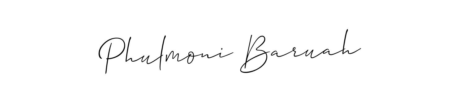 Use a signature maker to create a handwritten signature online. With this signature software, you can design (Allison_Script) your own signature for name Phulmoni Baruah. Phulmoni Baruah signature style 2 images and pictures png