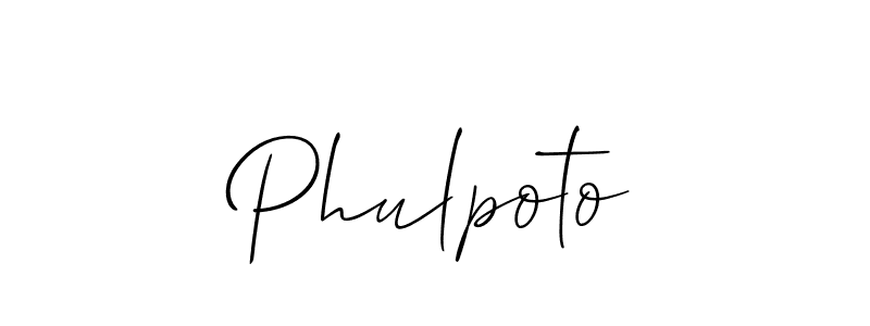 Also You can easily find your signature by using the search form. We will create Phulpoto name handwritten signature images for you free of cost using Allison_Script sign style. Phulpoto signature style 2 images and pictures png