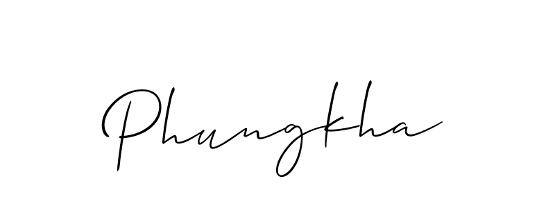 It looks lik you need a new signature style for name Phungkha. Design unique handwritten (Allison_Script) signature with our free signature maker in just a few clicks. Phungkha signature style 2 images and pictures png