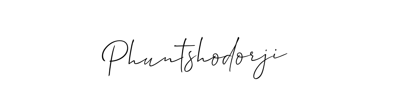 Also You can easily find your signature by using the search form. We will create Phuntshodorji name handwritten signature images for you free of cost using Allison_Script sign style. Phuntshodorji signature style 2 images and pictures png