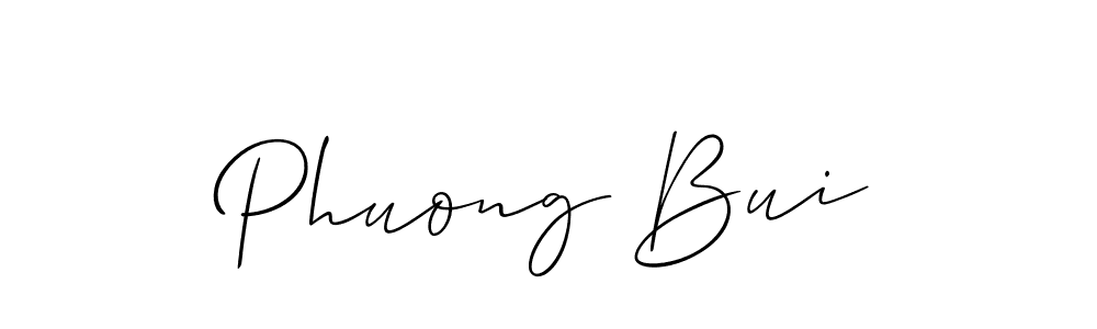 You should practise on your own different ways (Allison_Script) to write your name (Phuong Bui) in signature. don't let someone else do it for you. Phuong Bui signature style 2 images and pictures png