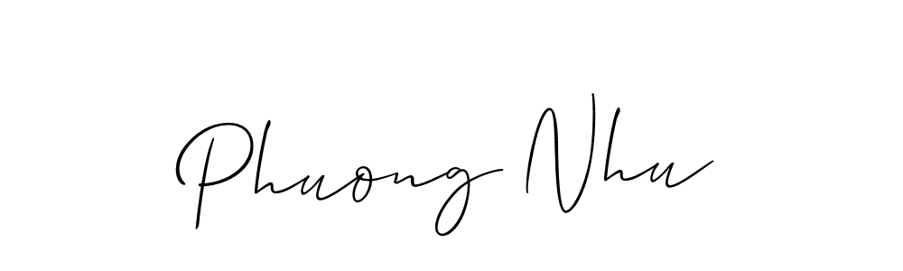 Similarly Allison_Script is the best handwritten signature design. Signature creator online .You can use it as an online autograph creator for name Phuong Nhu. Phuong Nhu signature style 2 images and pictures png