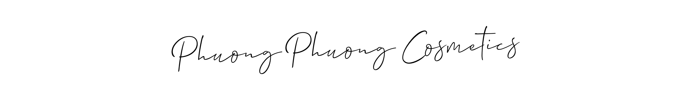 It looks lik you need a new signature style for name Phuong Phuong Cosmetics. Design unique handwritten (Allison_Script) signature with our free signature maker in just a few clicks. Phuong Phuong Cosmetics signature style 2 images and pictures png