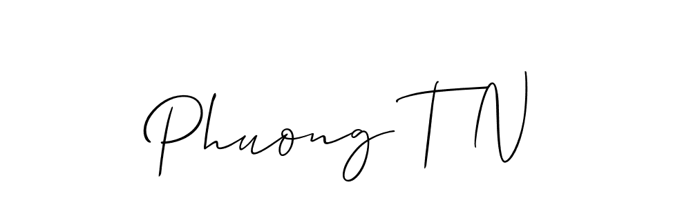 Also You can easily find your signature by using the search form. We will create Phuong T N name handwritten signature images for you free of cost using Allison_Script sign style. Phuong T N signature style 2 images and pictures png