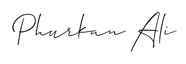 The Allison_Script typeface gives name Phurkan Ali a refined look. Suitable for certificates, diplomas, and official verification. Phurkan Ali signature style 2 images and pictures png