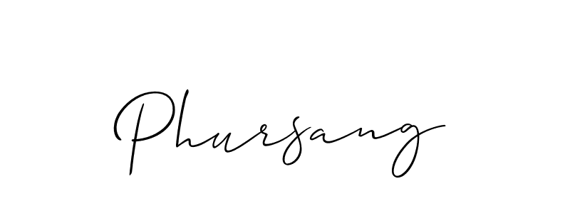 The best way (Allison_Script) to make a short signature is to pick only two or three words in your name. The name Phursang include a total of six letters. For converting this name. Phursang signature style 2 images and pictures png