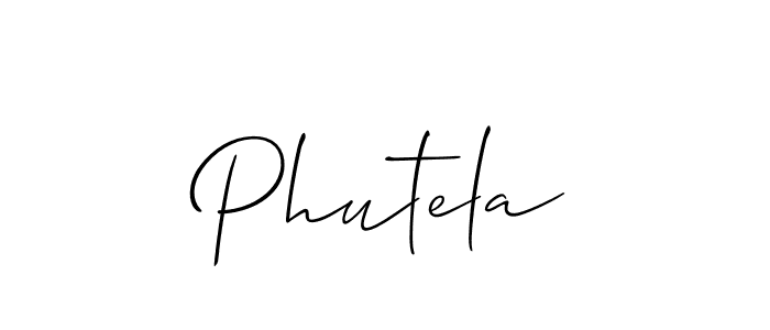 Best and Professional Signature Style for Phutela. Allison_Script Best Signature Style Collection. Phutela signature style 2 images and pictures png