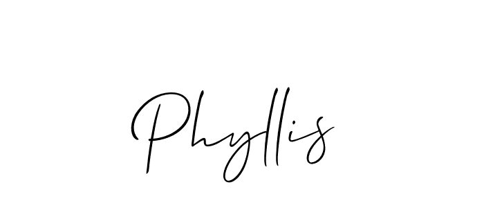 if you are searching for the best signature style for your name Phyllis. so please give up your signature search. here we have designed multiple signature styles  using Allison_Script. Phyllis signature style 2 images and pictures png