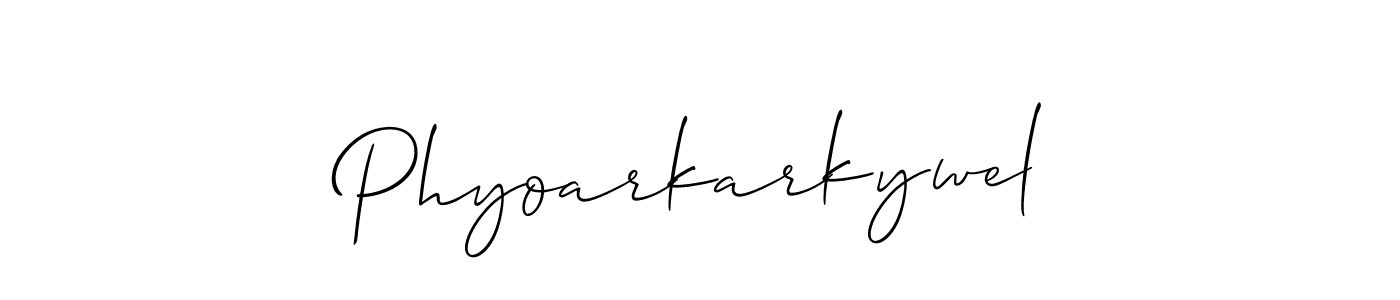 How to make Phyoarkarkywel signature? Allison_Script is a professional autograph style. Create handwritten signature for Phyoarkarkywel name. Phyoarkarkywel signature style 2 images and pictures png