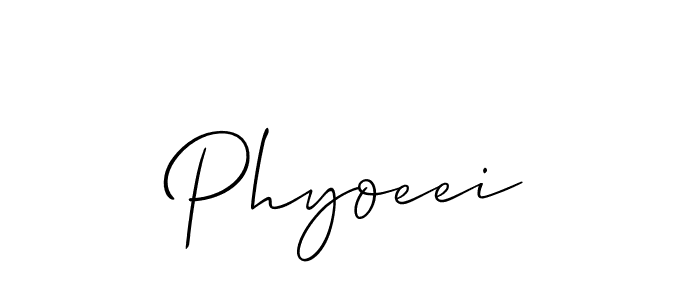 Also we have Phyoeei name is the best signature style. Create professional handwritten signature collection using Allison_Script autograph style. Phyoeei signature style 2 images and pictures png
