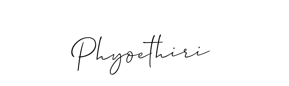 How to make Phyoethiri signature? Allison_Script is a professional autograph style. Create handwritten signature for Phyoethiri name. Phyoethiri signature style 2 images and pictures png