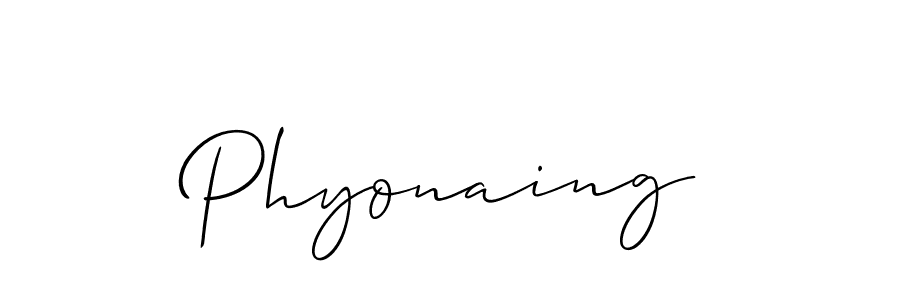 Once you've used our free online signature maker to create your best signature Allison_Script style, it's time to enjoy all of the benefits that Phyonaing name signing documents. Phyonaing signature style 2 images and pictures png