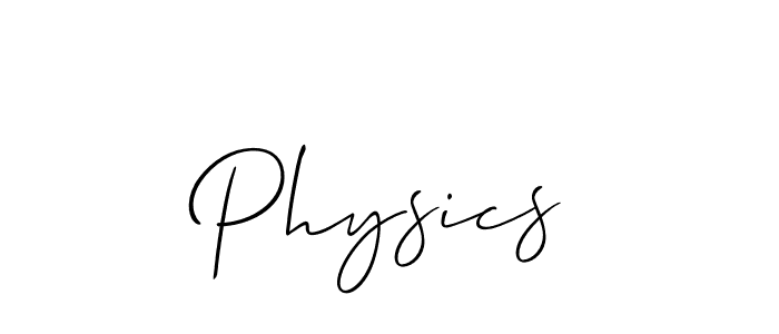 It looks lik you need a new signature style for name Physics. Design unique handwritten (Allison_Script) signature with our free signature maker in just a few clicks. Physics signature style 2 images and pictures png