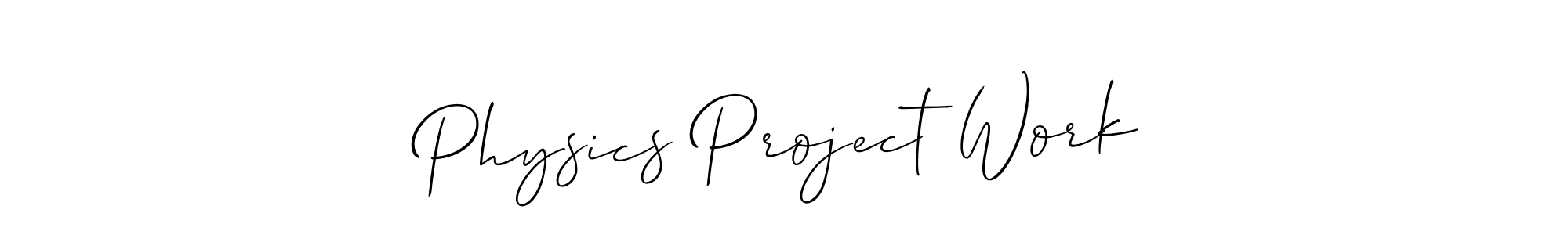 Physics Project Work stylish signature style. Best Handwritten Sign (Allison_Script) for my name. Handwritten Signature Collection Ideas for my name Physics Project Work. Physics Project Work signature style 2 images and pictures png
