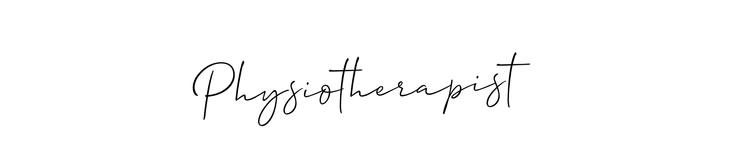 Make a beautiful signature design for name Physiotherapist. With this signature (Allison_Script) style, you can create a handwritten signature for free. Physiotherapist signature style 2 images and pictures png