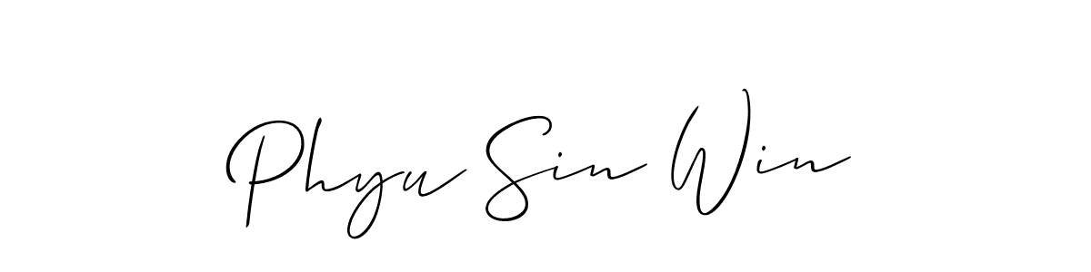 You can use this online signature creator to create a handwritten signature for the name Phyu Sin Win. This is the best online autograph maker. Phyu Sin Win signature style 2 images and pictures png