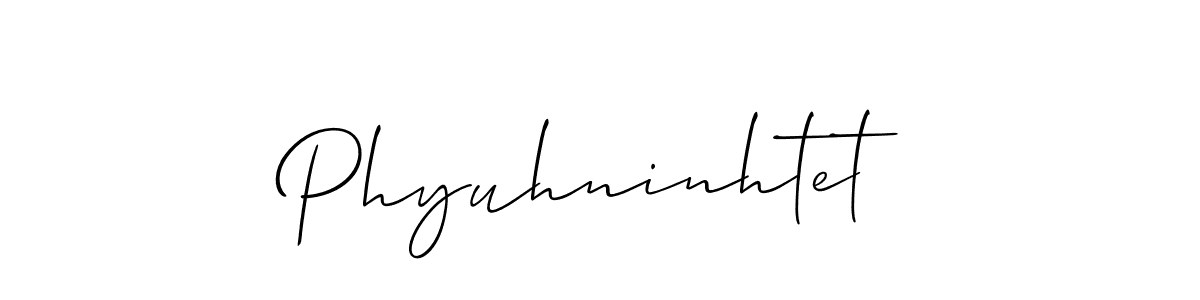 How to Draw Phyuhninhtet signature style? Allison_Script is a latest design signature styles for name Phyuhninhtet. Phyuhninhtet signature style 2 images and pictures png