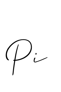 Design your own signature with our free online signature maker. With this signature software, you can create a handwritten (Allison_Script) signature for name Pi. Pi signature style 2 images and pictures png