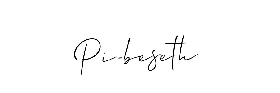 How to make Pi-beseth name signature. Use Allison_Script style for creating short signs online. This is the latest handwritten sign. Pi-beseth signature style 2 images and pictures png