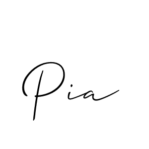 Design your own signature with our free online signature maker. With this signature software, you can create a handwritten (Allison_Script) signature for name Pia. Pia signature style 2 images and pictures png