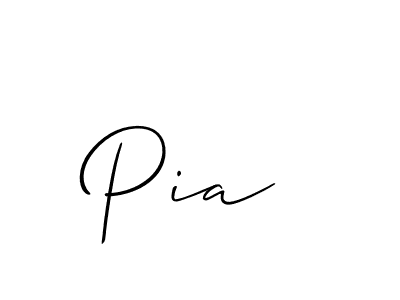 Create a beautiful signature design for name Pia . With this signature (Allison_Script) fonts, you can make a handwritten signature for free. Pia  signature style 2 images and pictures png