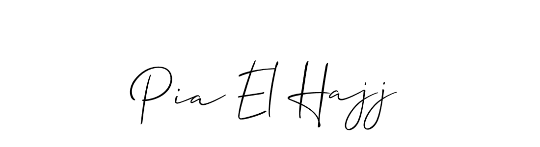 Similarly Allison_Script is the best handwritten signature design. Signature creator online .You can use it as an online autograph creator for name Pia El Hajj. Pia El Hajj signature style 2 images and pictures png