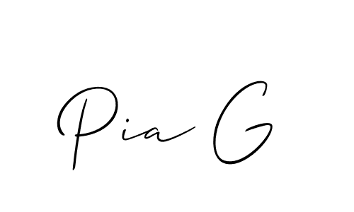 Make a beautiful signature design for name Pia G. Use this online signature maker to create a handwritten signature for free. Pia G signature style 2 images and pictures png