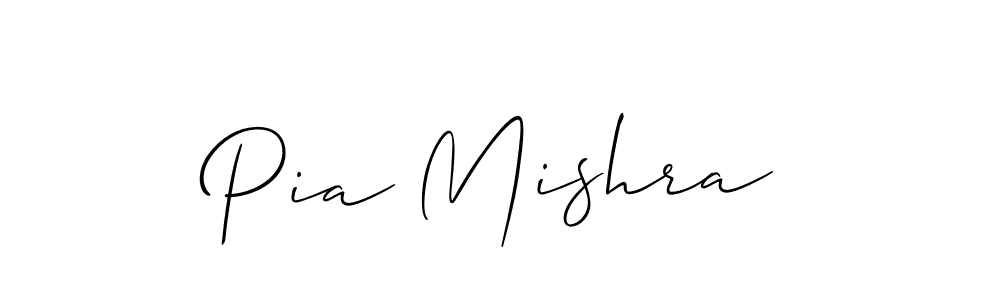 Allison_Script is a professional signature style that is perfect for those who want to add a touch of class to their signature. It is also a great choice for those who want to make their signature more unique. Get Pia Mishra name to fancy signature for free. Pia Mishra signature style 2 images and pictures png