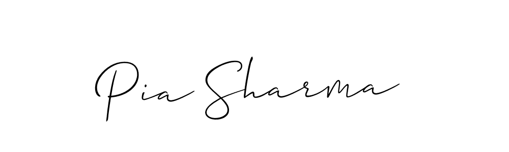 Also You can easily find your signature by using the search form. We will create Pia Sharma name handwritten signature images for you free of cost using Allison_Script sign style. Pia Sharma signature style 2 images and pictures png