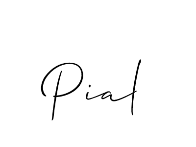 It looks lik you need a new signature style for name Pial. Design unique handwritten (Allison_Script) signature with our free signature maker in just a few clicks. Pial signature style 2 images and pictures png