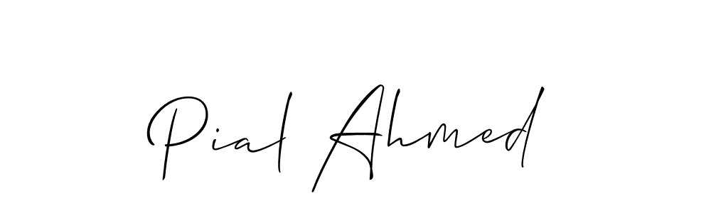 How to Draw Pial Ahmed signature style? Allison_Script is a latest design signature styles for name Pial Ahmed. Pial Ahmed signature style 2 images and pictures png