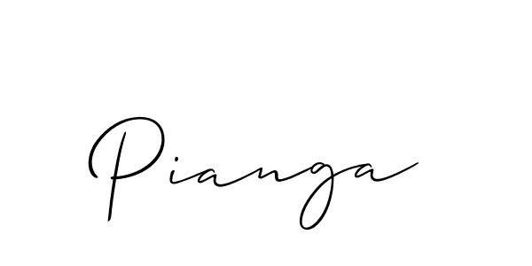 Allison_Script is a professional signature style that is perfect for those who want to add a touch of class to their signature. It is also a great choice for those who want to make their signature more unique. Get Pianga name to fancy signature for free. Pianga signature style 2 images and pictures png