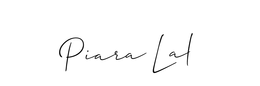 Allison_Script is a professional signature style that is perfect for those who want to add a touch of class to their signature. It is also a great choice for those who want to make their signature more unique. Get Piara Lal name to fancy signature for free. Piara Lal signature style 2 images and pictures png