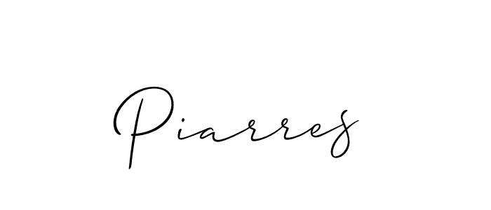 How to make Piarres signature? Allison_Script is a professional autograph style. Create handwritten signature for Piarres name. Piarres signature style 2 images and pictures png
