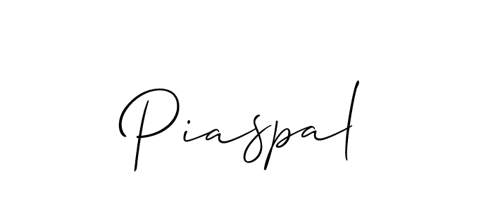 Make a beautiful signature design for name Piaspal. With this signature (Allison_Script) style, you can create a handwritten signature for free. Piaspal signature style 2 images and pictures png