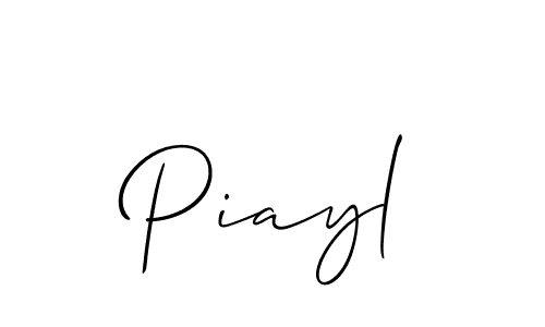 if you are searching for the best signature style for your name Piayl. so please give up your signature search. here we have designed multiple signature styles  using Allison_Script. Piayl signature style 2 images and pictures png