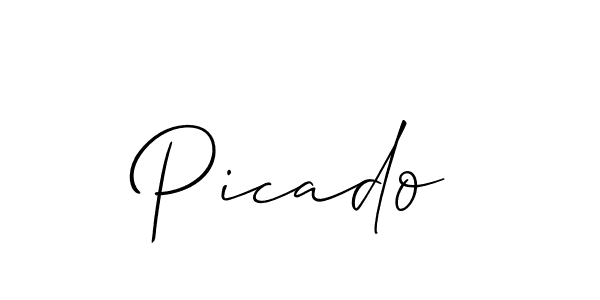 It looks lik you need a new signature style for name Picado. Design unique handwritten (Allison_Script) signature with our free signature maker in just a few clicks. Picado signature style 2 images and pictures png