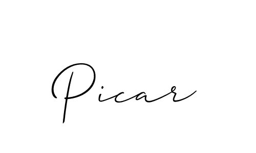 How to make Picar name signature. Use Allison_Script style for creating short signs online. This is the latest handwritten sign. Picar signature style 2 images and pictures png