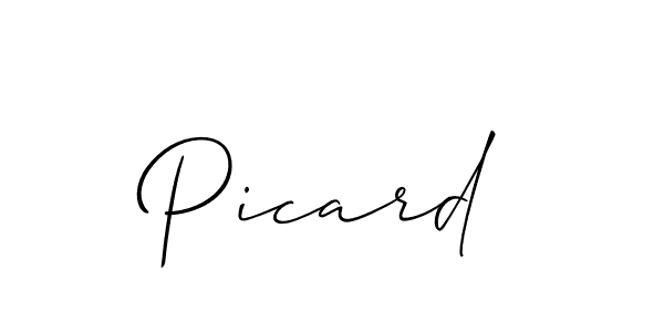 Create a beautiful signature design for name Picard. With this signature (Allison_Script) fonts, you can make a handwritten signature for free. Picard signature style 2 images and pictures png