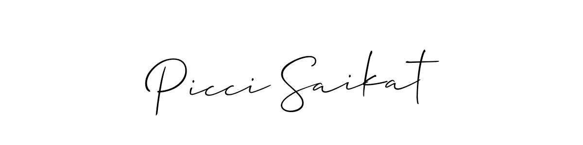 You can use this online signature creator to create a handwritten signature for the name Picci Saikat. This is the best online autograph maker. Picci Saikat signature style 2 images and pictures png
