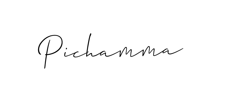 How to Draw Pichamma signature style? Allison_Script is a latest design signature styles for name Pichamma. Pichamma signature style 2 images and pictures png