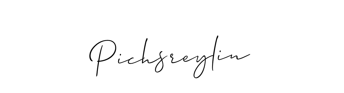 It looks lik you need a new signature style for name Pichsreylin. Design unique handwritten (Allison_Script) signature with our free signature maker in just a few clicks. Pichsreylin signature style 2 images and pictures png