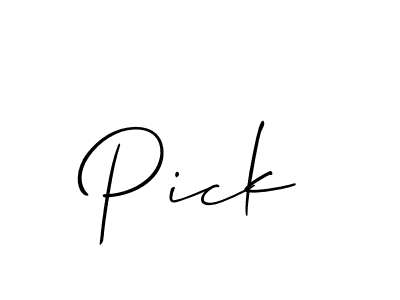 How to make Pick name signature. Use Allison_Script style for creating short signs online. This is the latest handwritten sign. Pick signature style 2 images and pictures png