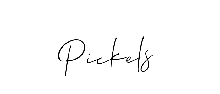 How to Draw Pickels signature style? Allison_Script is a latest design signature styles for name Pickels. Pickels signature style 2 images and pictures png