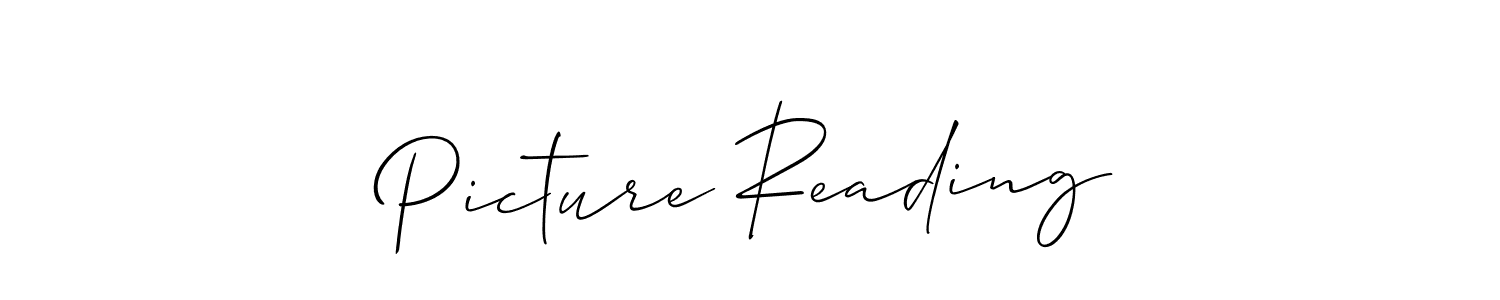 Create a beautiful signature design for name Picture Reading. With this signature (Allison_Script) fonts, you can make a handwritten signature for free. Picture Reading signature style 2 images and pictures png