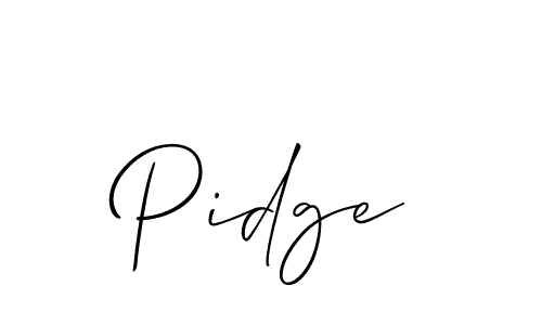 The best way (Allison_Script) to make a short signature is to pick only two or three words in your name. The name Pidge include a total of six letters. For converting this name. Pidge signature style 2 images and pictures png