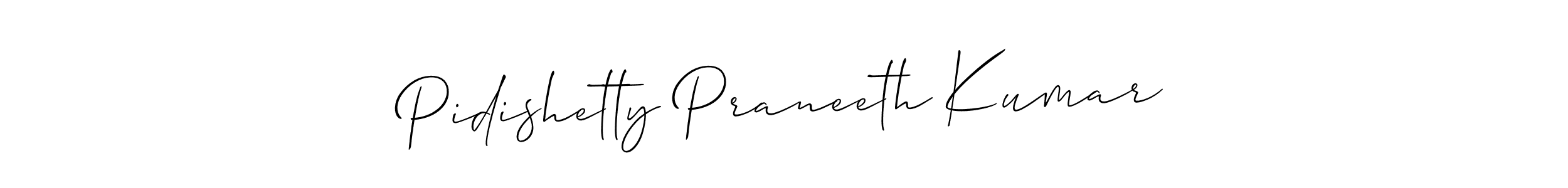 Also we have Pidishetty Praneeth Kumar name is the best signature style. Create professional handwritten signature collection using Allison_Script autograph style. Pidishetty Praneeth Kumar signature style 2 images and pictures png